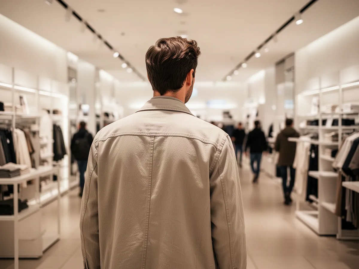 Ladendetektiv in ziviler Kleidung in einem Modegeschäft